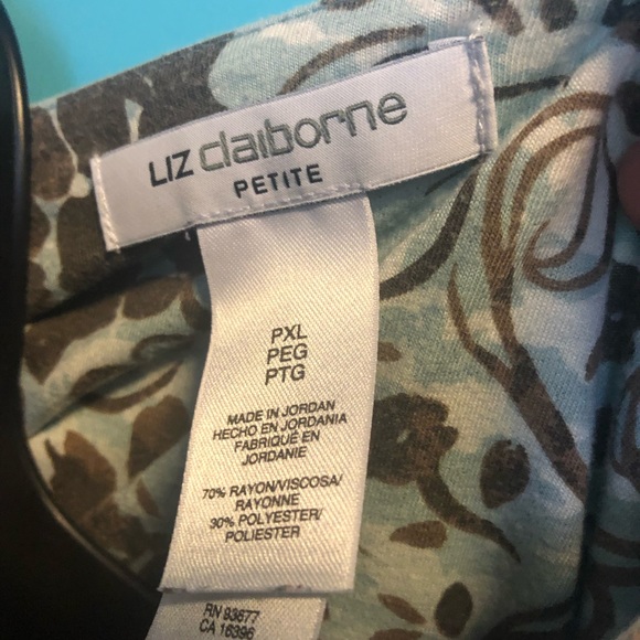 Liz Claiborne 3/4 sleeve tshirt Ladies Petite xl - Picture 4 of 4